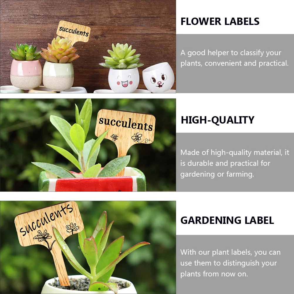 

50pcs Garden Plant Labels Bamboo Tags For Flower Pots Reusable Gardening Accessories Nursery Name Markers Decorative Plant Sign