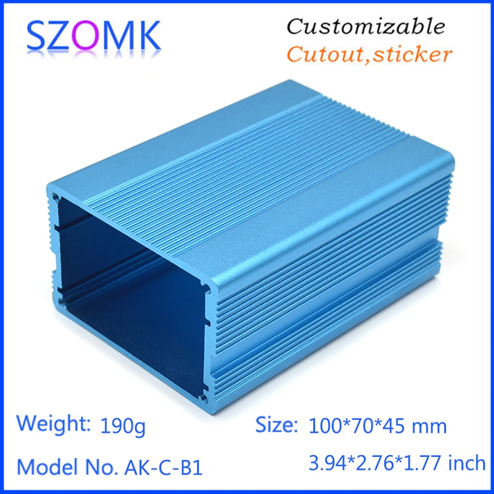 

10 Pieces 45*70*100mm high quality szomk aluminum junction box aluminum box enclosure electronics for pcb control enclosure