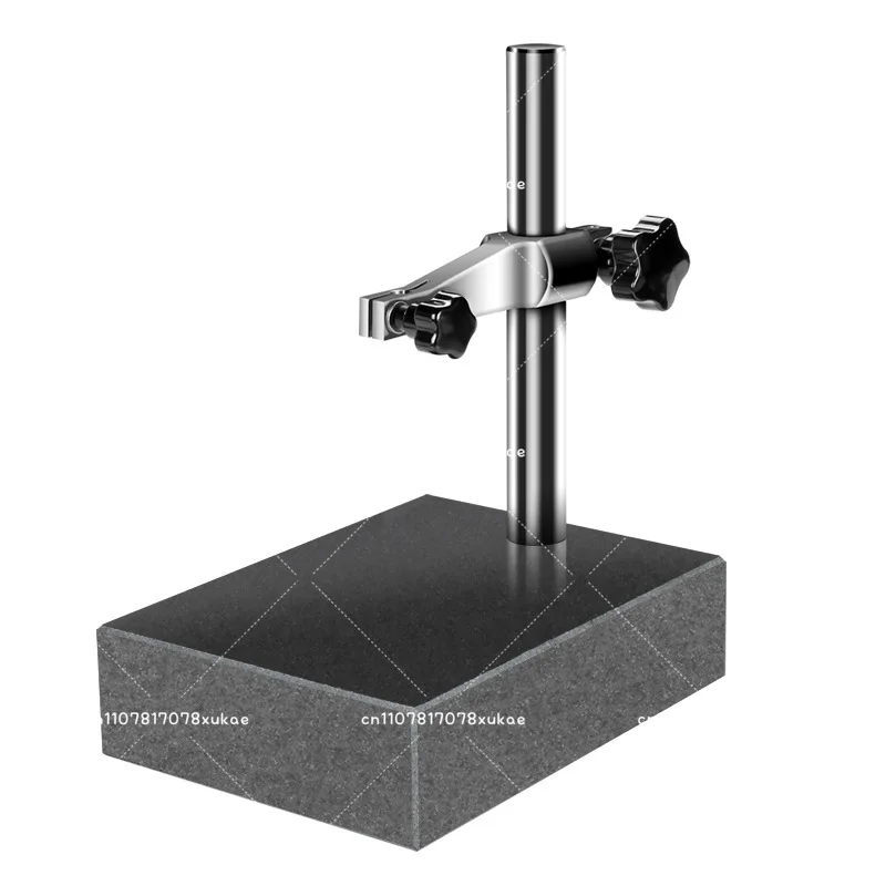 Grade 00 Precision Granite Measuring Stand - 150x100x50mm Base, 8mm Holder, 250mm Support Rod for Dial Indicators