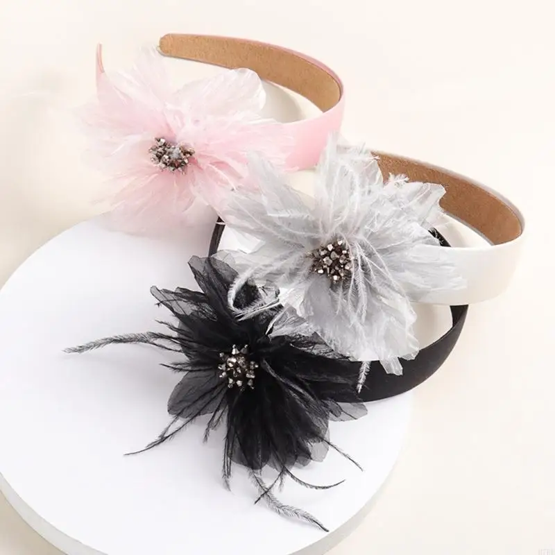 

Elegant Beading Fascinator Hat Feathered Handmade Hair Accessories for Women Feathered Headpiece 1920s Art