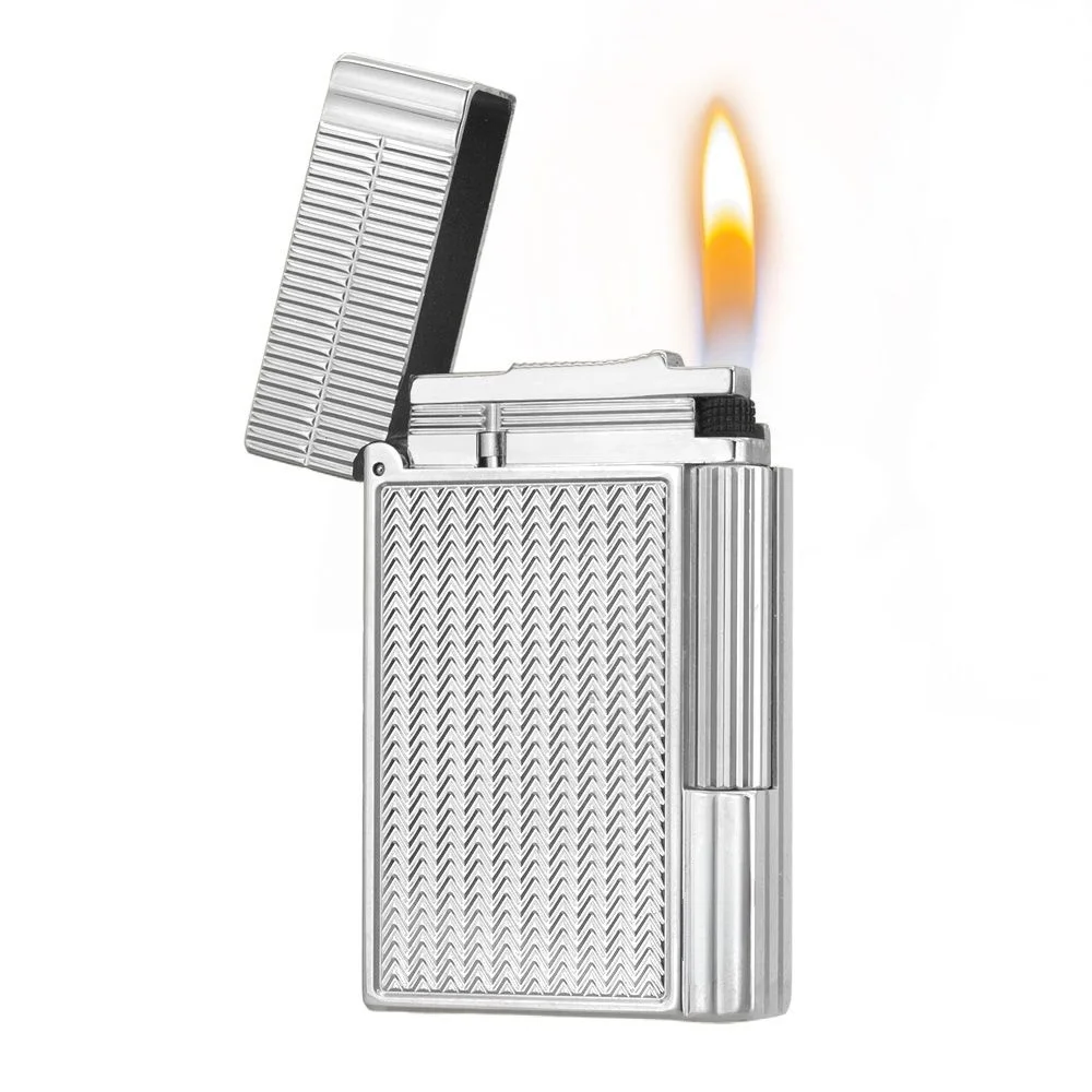 

Классическая зажигалка L2 с гравировкой, перезаряжаемая, на бутане, оригинальный гаджет для сигарет, яркий звук, подарки на День отца для курильщиков