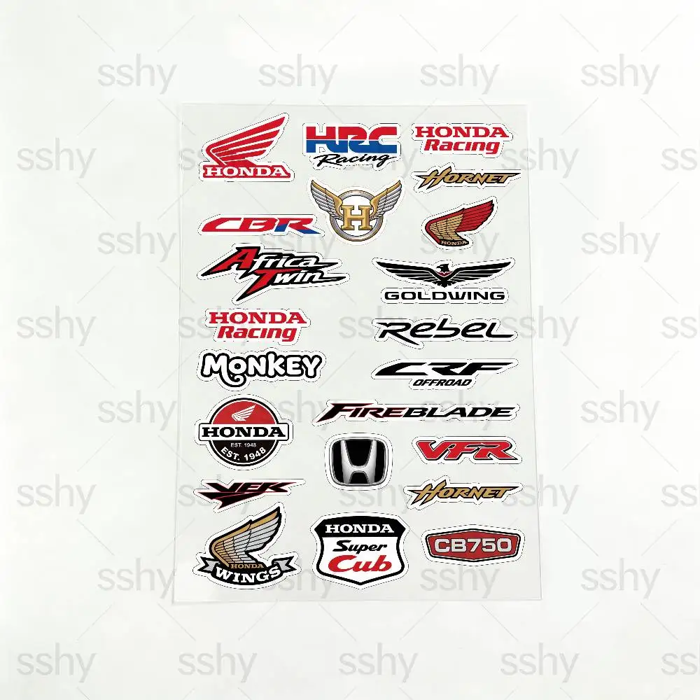 

Светоотражающие водонепроницаемые наклейки для мотоциклов Honda HRC H-Wing: для шлема, скутера, топливного бака, ящика для инструментов, гоночные