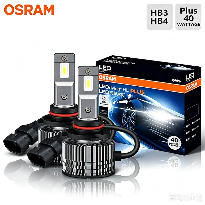 OSRAM Genuine CF2.0 LED Plus HB3 HB4 9005 9006 6000K Super Bright White High Low Beam 40W Car Headlight Fog Lamp Bulbs 1 Pair