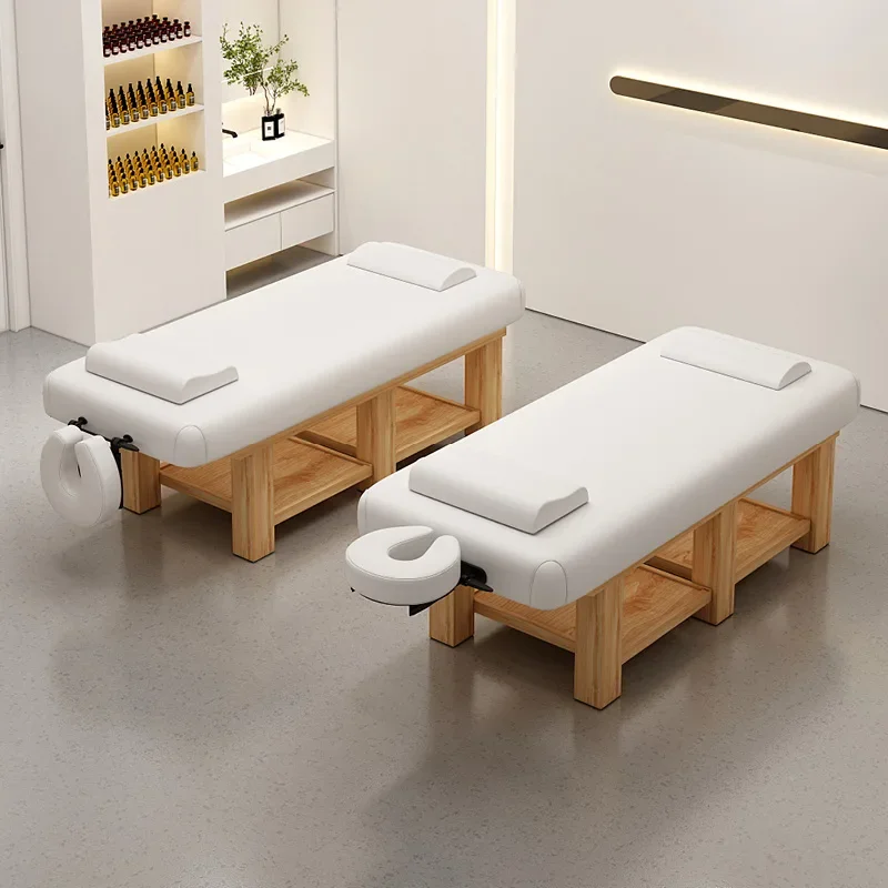 Wood Latex Massage Tables Beautify Top Grade Physiotherapy Thai Massage Beds Knead Ear Cleaning Salon Furniture Cama Masaje FYMB