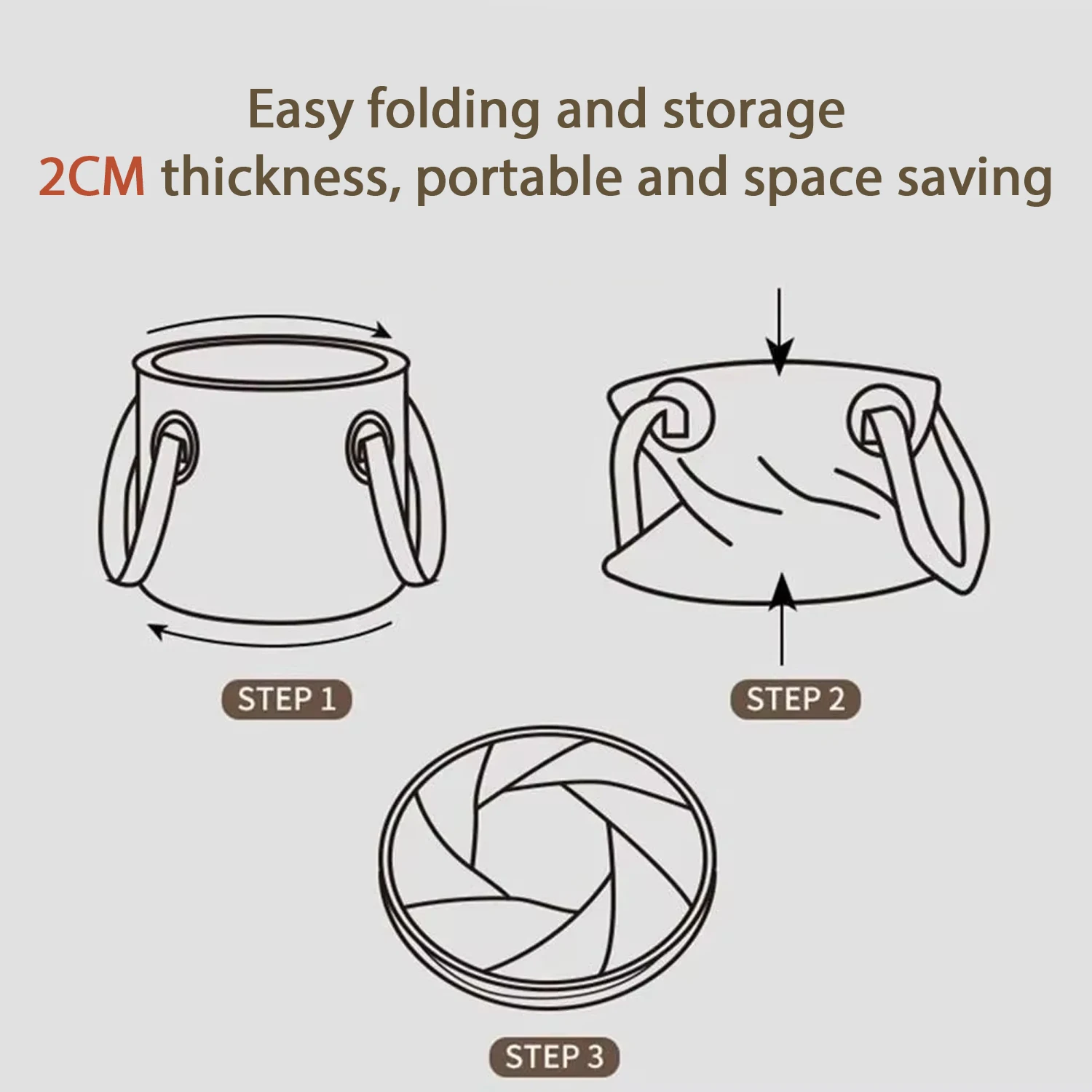 10L/20L Multifunktionaler Faltbarer Eimer Wasserdichtes Waschbecken Tragbares Outdoor-Reisebecken Camping Wandern Angeln Aufbewahrungseimer Werkzeuge – Detail 5