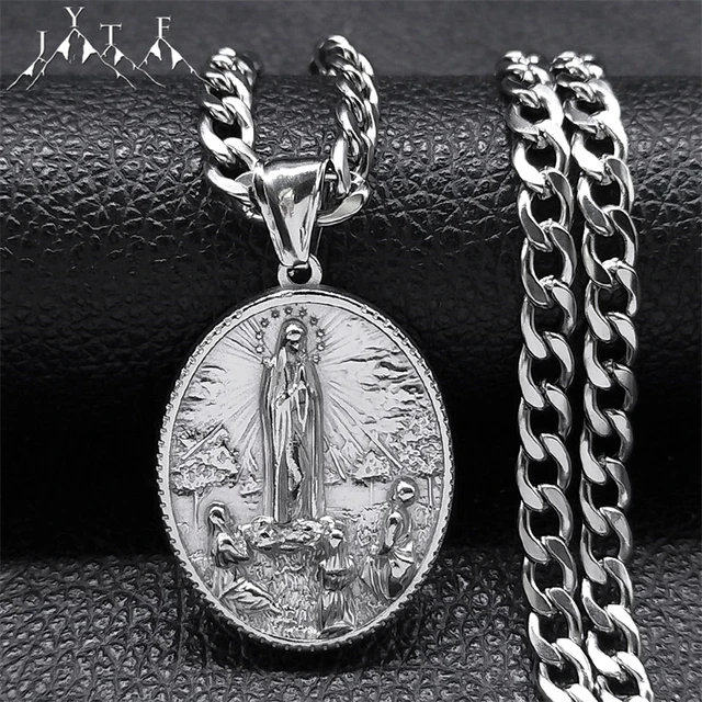 Silver guadalupe pendant outlet