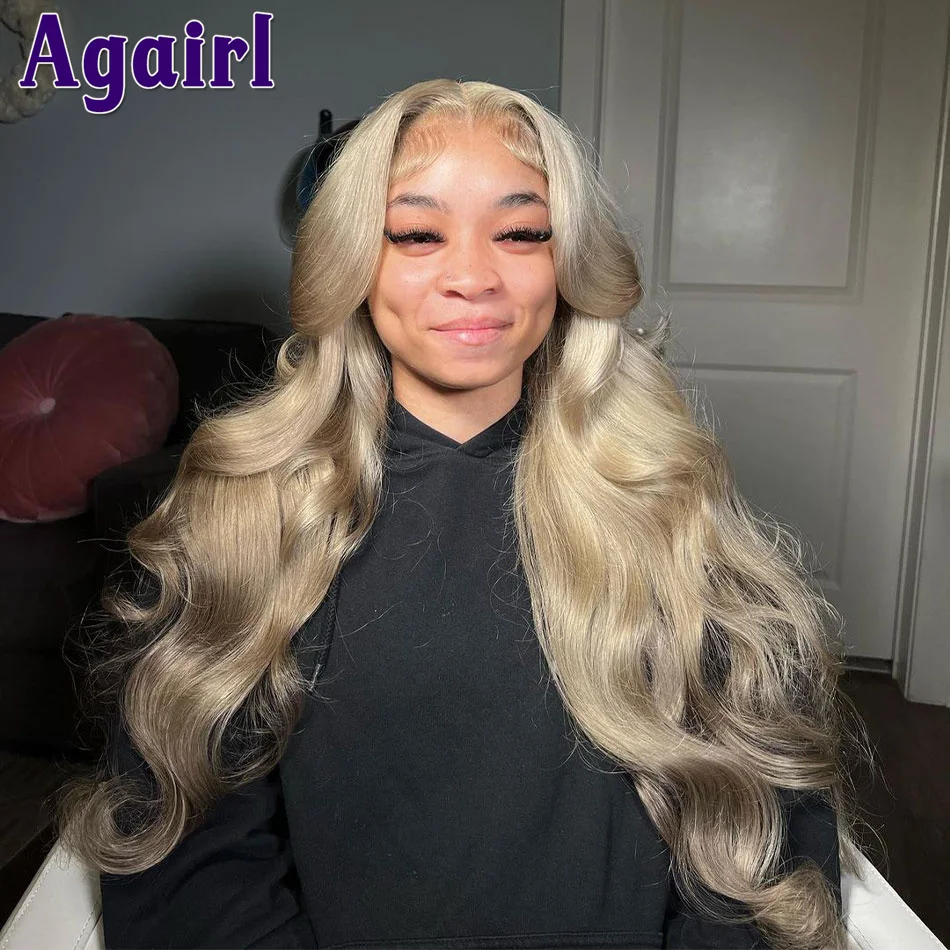 

Ash Blonde 13X4 13X6 Lace Frontal Human Hair Wigs #613 Colored Body Wave Lace Front Wigs for Women Pre Plucked with Baby Hair