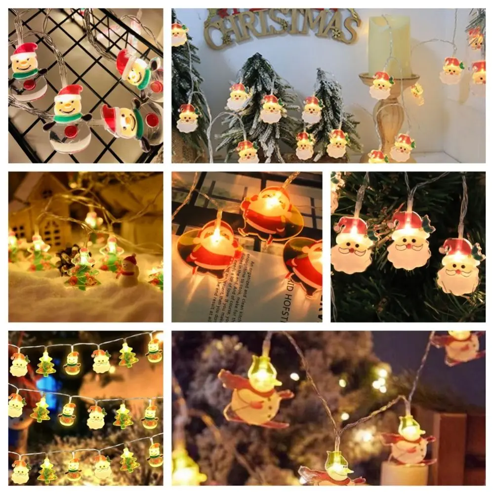 

Christmas Tree Christmas Light String Santa Claus Carry Bag Old Man Christmas Lights Strip Snowman LED Xmas Ornaments Light