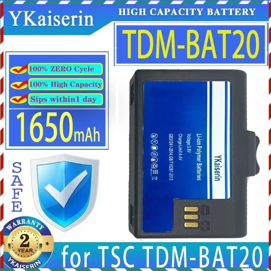 

Запасная батарея ykaisсеребрин 1650 мАч TDMBAT20 для TSC TDM-BAT20 цифровых батарей