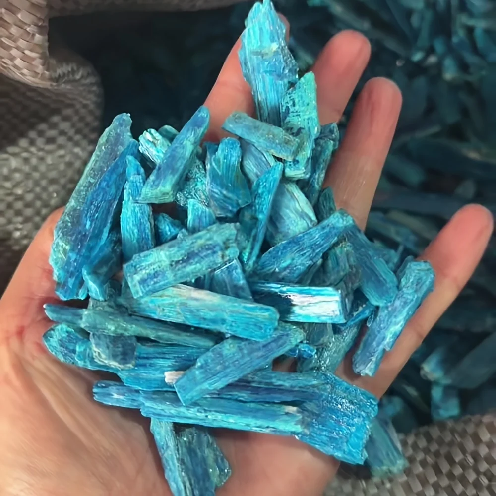 1 Bag Natural Blue Kyanite Rough Stone Raw Crystal Chips Mineral Specimen Home Office Decor Healing Crystal Gift