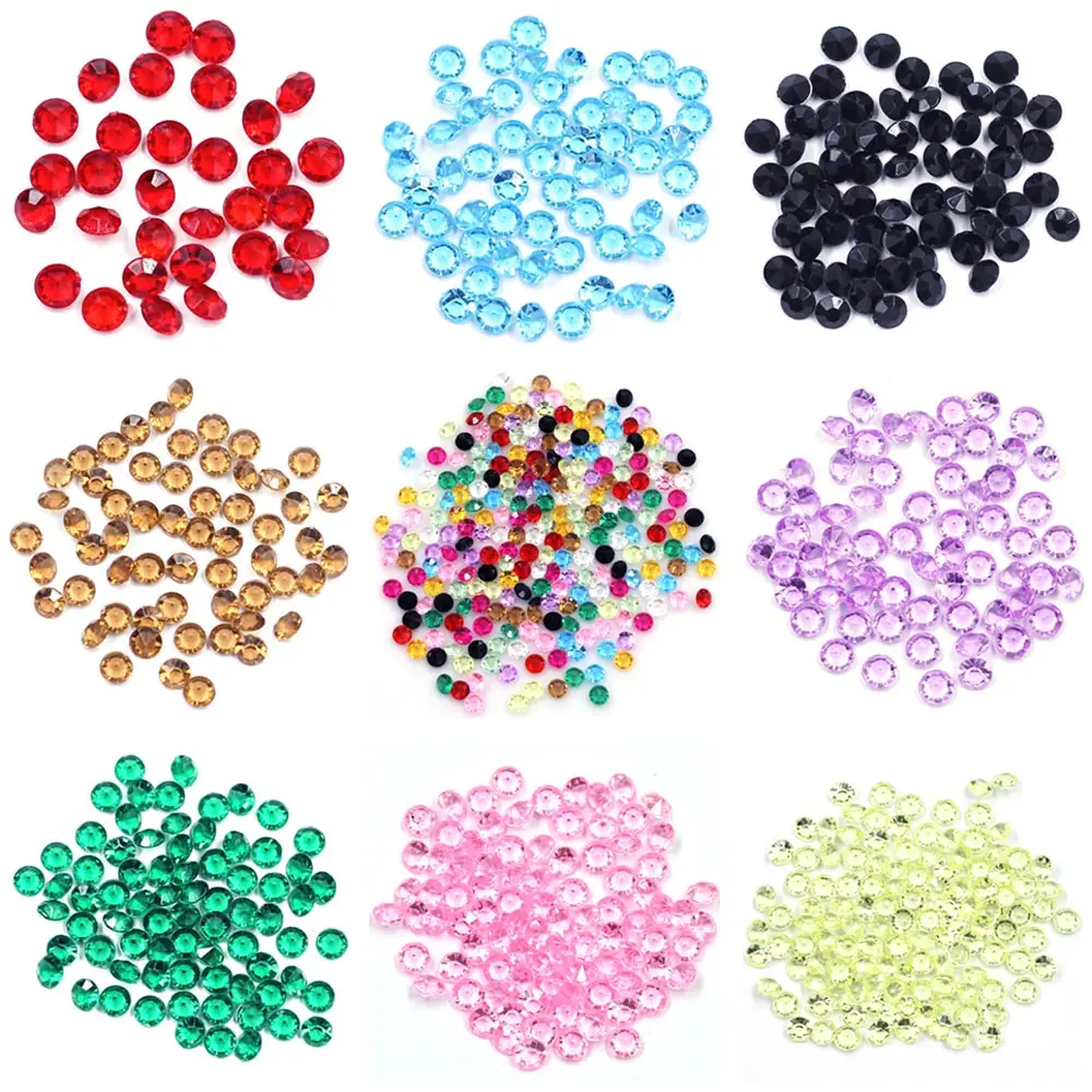 500PCS Multicolor Acrylic 3D Rhinestones Nail Art Decoration For Clothes Nail Shoes Dancing Hats Dress Crafts Accessories 5x3mm