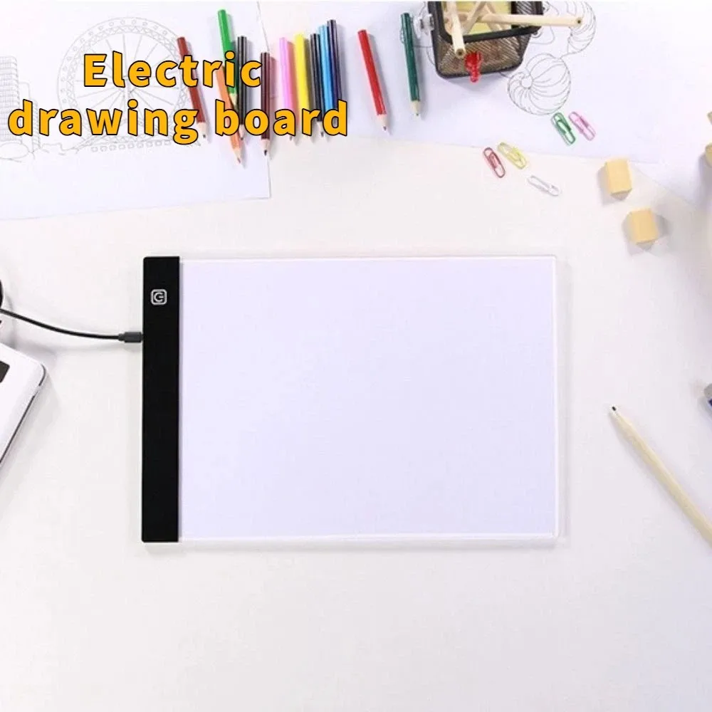Learning Tool A4 Electric Drawing Board USB 3 Level Tracing Board Adjustable Brightness Animation Drawing Pad Anime Copying