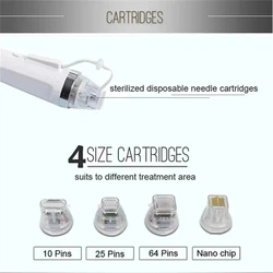 Disposable Anti-wrinkle RF Cartridges Tattoo Beauty Fractional RF Cartridge 10/25/64 pins Nano Gold Plated accessory