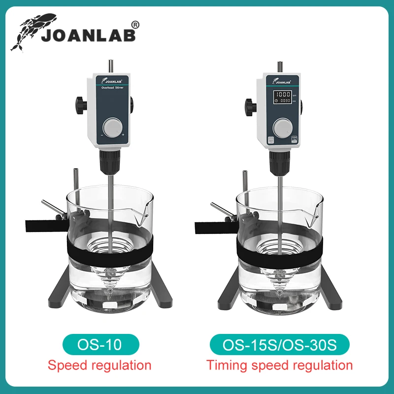 JOANLAB Pengaduk Cair Lab Pengaduk Listrik Tampilan Digital Pengaduk Atas Kepala Peralatan Laboratorium Tinggi Dapat Disesuaikan 20L 1500Rpm 110V 220V