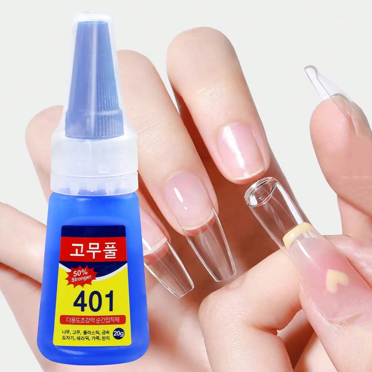 1/2/6pcs 20g Super Strong Nail Glue For False Nails Soft Nail Tips Gel Quick Drying,Suitable For Nail Art Beginners Adhesive Gel