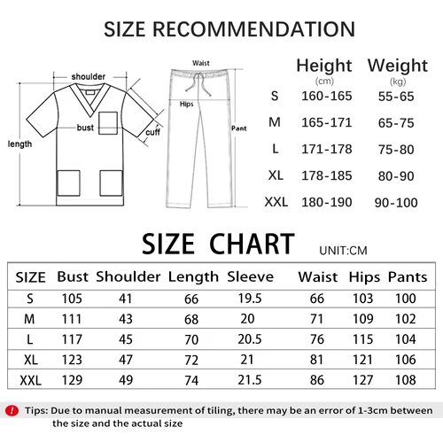 Imagen 2 del producto Los más nuevos uniformes quirúrgicos de enfermería para mujer, uniformes de médico y enfermera, pantalones rectos para hombre, conjunto exfoliante, ropa médica, ropa de trabajo para salón de belleza