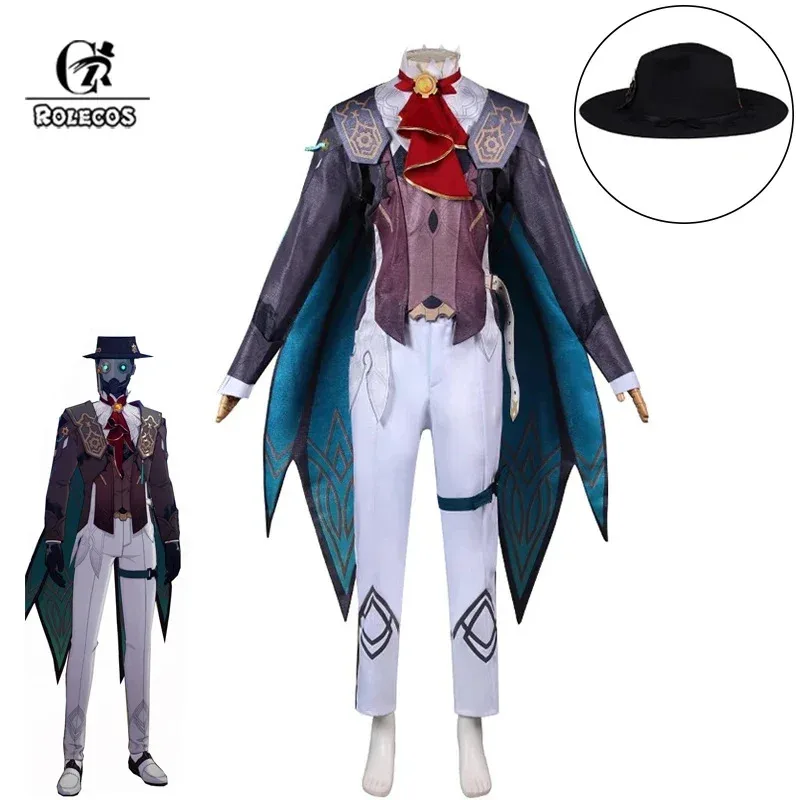 

FC6ROLECOS Game Honkai Star Rail Screwllum Cosplay Costume Mechanical Aristocrat Screwllum Men Suit Halloween Party Uniform@FC8！