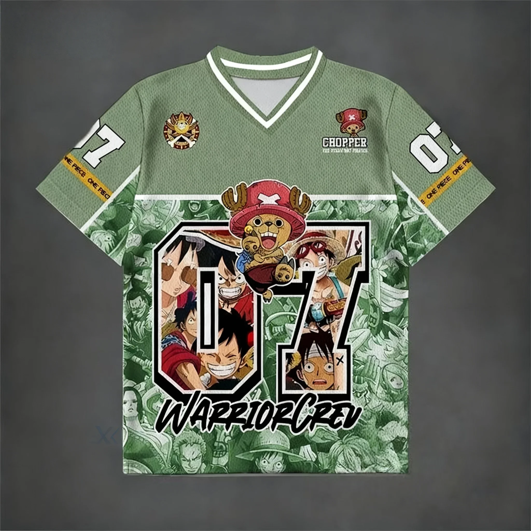 반다이 원피스 애니메이션 3D 프린트 달콤하고 시원한 스트리트 여름 티셔츠 초대형 남녀 공용 성인용 탑 신상