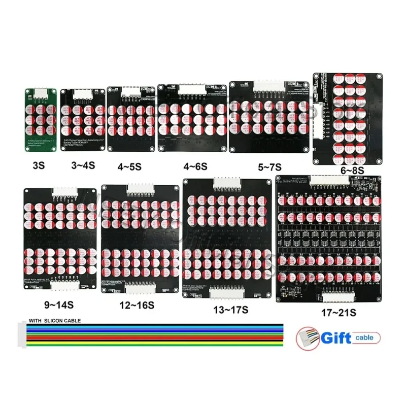Bilanciatore equalizzatore 5A 6S 7S 8S 10S12S Lifepo4/Li-ion/LTO Condensatore di energia batteria Bilanciatore attivo Corrente 0,1-6A 40A 50A 60A 80A