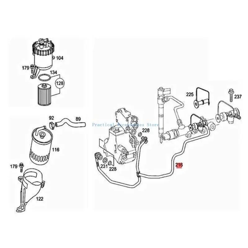 U75E 6120703232 A6120703232 لـ W163 W203 خط إرجاع الوقود خرطوم الأنابيب خرطوم إرجاع الوقود استبدال ملحقات السيارات