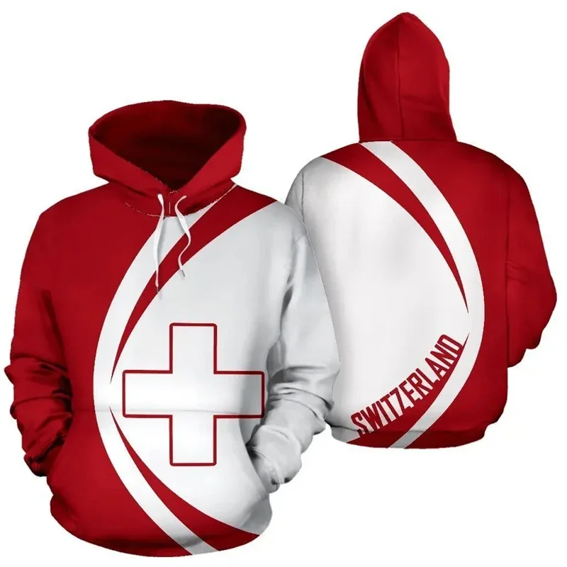 Switzerland Flag 3D Printed Hoodie For Men Clothes Fashion Sports Women Pullovers Casual Tracksuit New In Hoodies & Sweatshirts