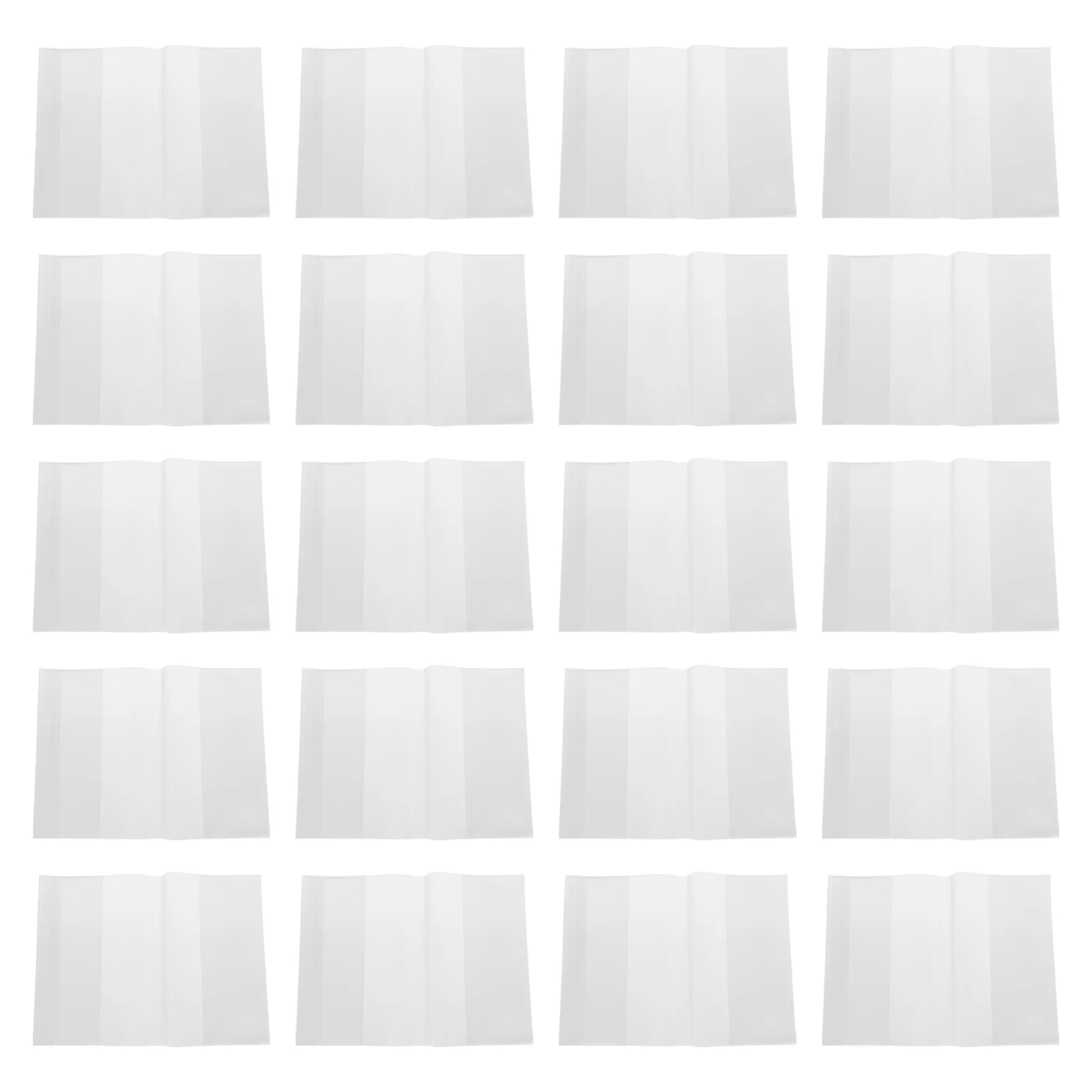 20Pcs Transparent Book Cover Protector Clear for Hardcover Books Textbook Protection School Library Reusable Book Sleeve