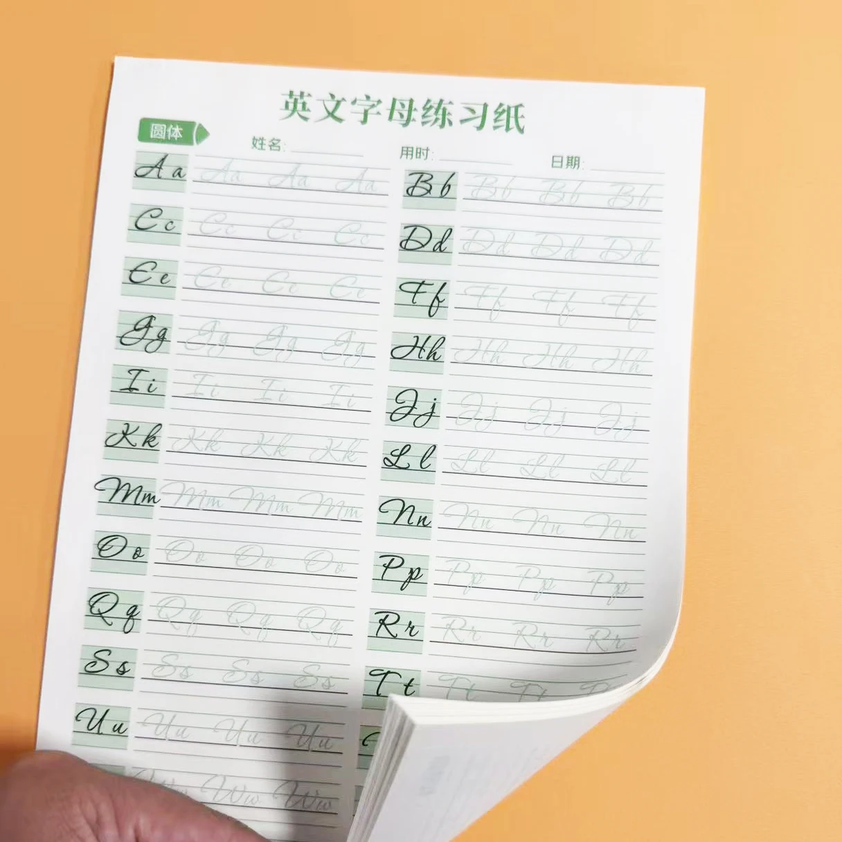 كتاب ممارسة الكتابة اليدوية باللغة الإنجليزية المخطوطة مكون من 18 صفحة للبالغين - أدلة للعمل والخط، مصنف الكتابة الملتصقة #4