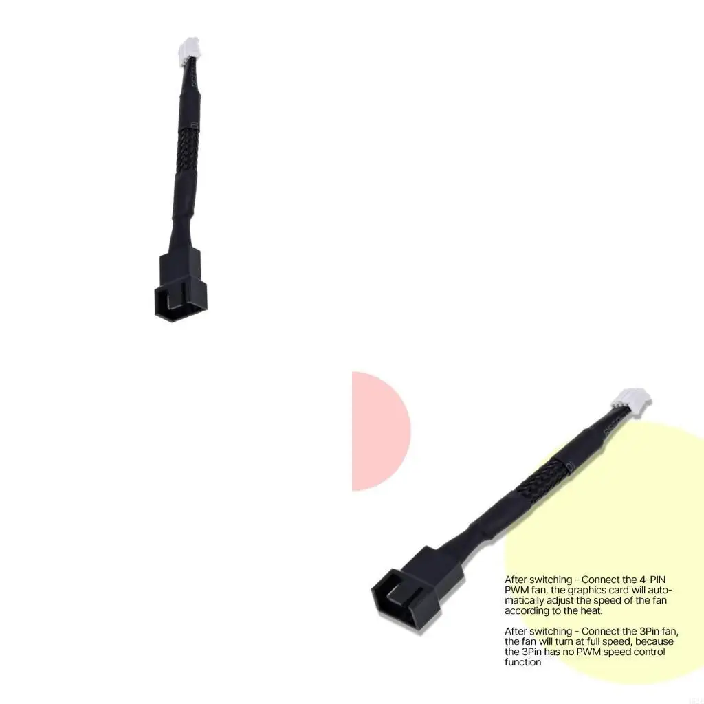 462E Essential Small 4Pin Cable to 4Pin 3Pin Universal Fan Cable for Computer Graphics Card PWM Fan Adapter Cable