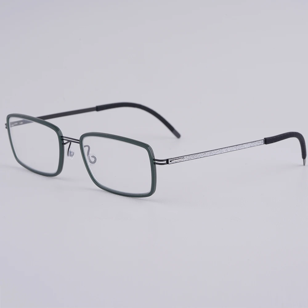 New Men Business Rectangle Glasses Frame V462S Titanium Acetate Handmade Retro Eyeglasses Luxury Gold Square Spectacle Eyewear
