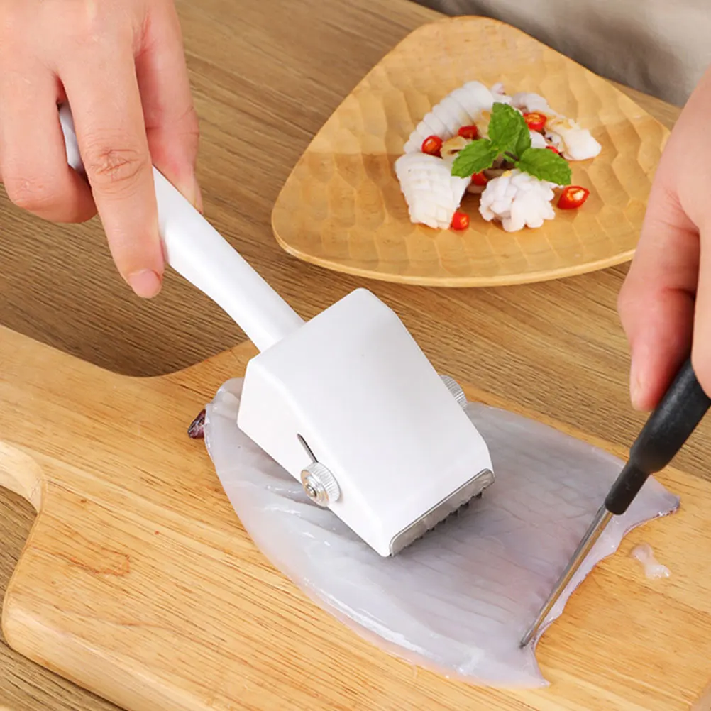 

Stainless Steel Squid Cutter Kitchen Accessory Cuttlefish Slicer Multi-Function Rust-Resistant Portable Efficient Wire