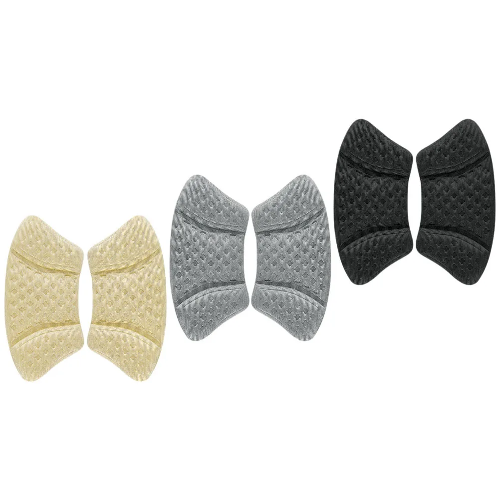 

3 Pairs Anti-wear Heel Pads Soft Elastic Back Stickers for High Heels Black Gray Beige Comfortable Shoe Inserts Foot Care Tools