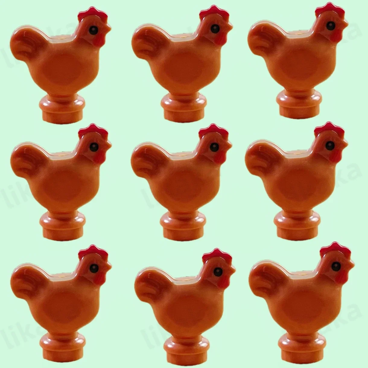 9PCS Chickens Mini Building Blocks Farm Pastoral Decoration Compatible Classic Animals Blocks Toys for Kids Gifts