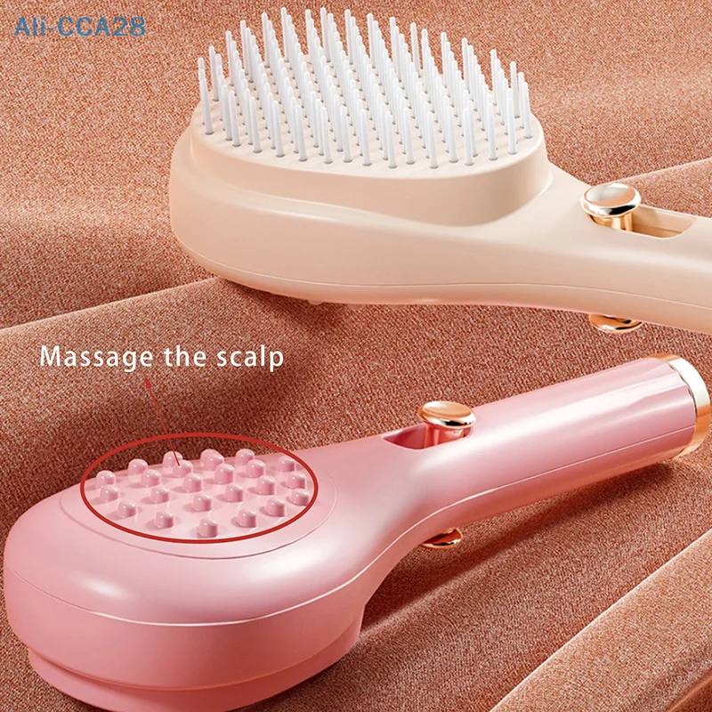 Self Cleaning Hair Massage Airbag Comb Magic Retractable Comb Anti-static Hair Smoothing Comb Scalp Cleaning Massage Comb