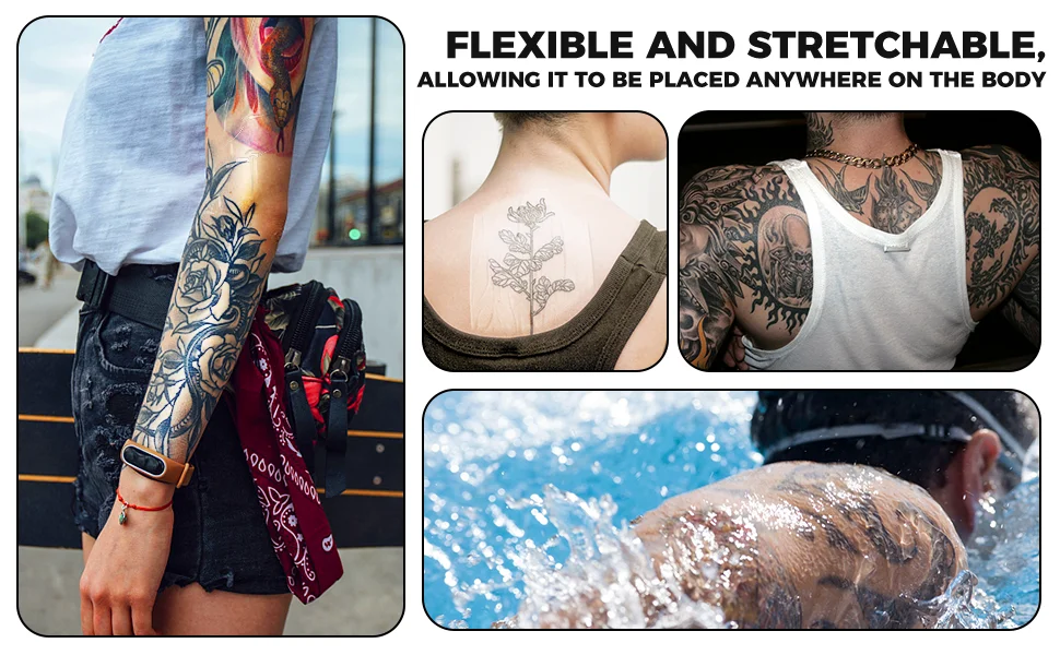 5 m wasserdichter schützender Tattoo-Heilfilm für Nachsorgebandage, transparente Hautreparatur-Wickelrolle – Detail 4