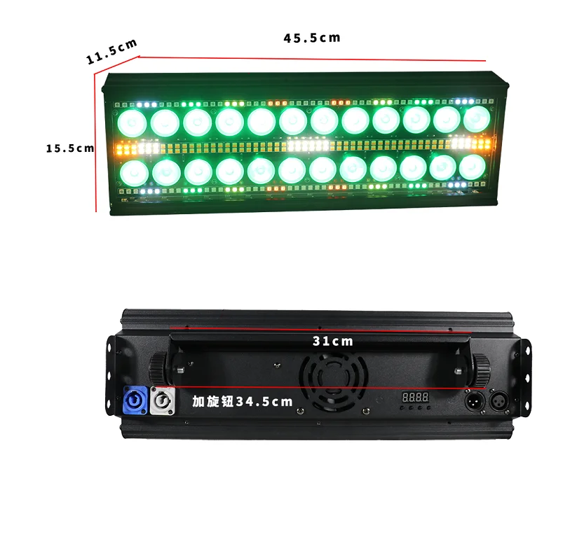 153W RGBW LED Pixel Stage Wash Effect Light with Strobe DMX512 RDM Control for DJ Pub Disco Dance Hall Outdoor Gig Performance