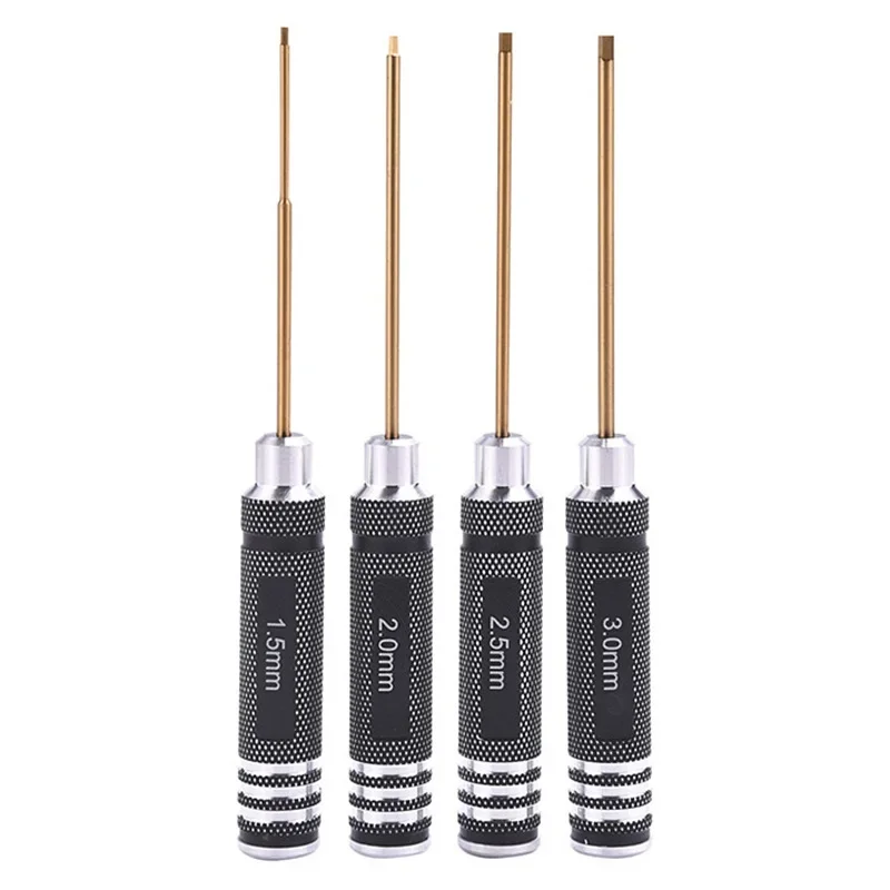 

Набор шестигранных отверток 1.5мм, 2.0мм, 2.5мм, 3.0мм для FPV-дронов, радиоуправляемых моделей самолетов, автомобилей, лодок и других RC-деталей