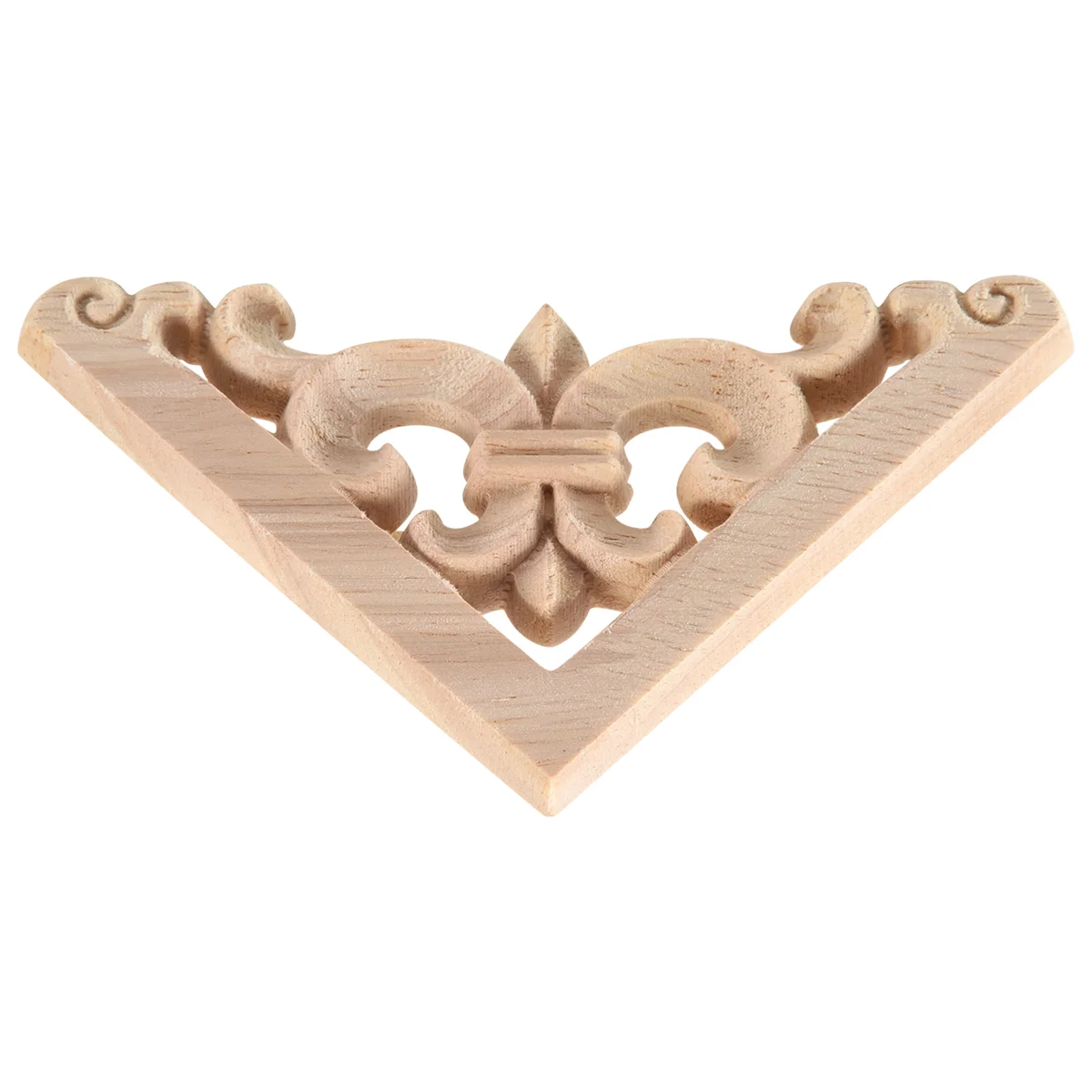 A62K 8*8 см деревянная резная угловая накладка аппликация Декор мебель ремесло неокрашенная