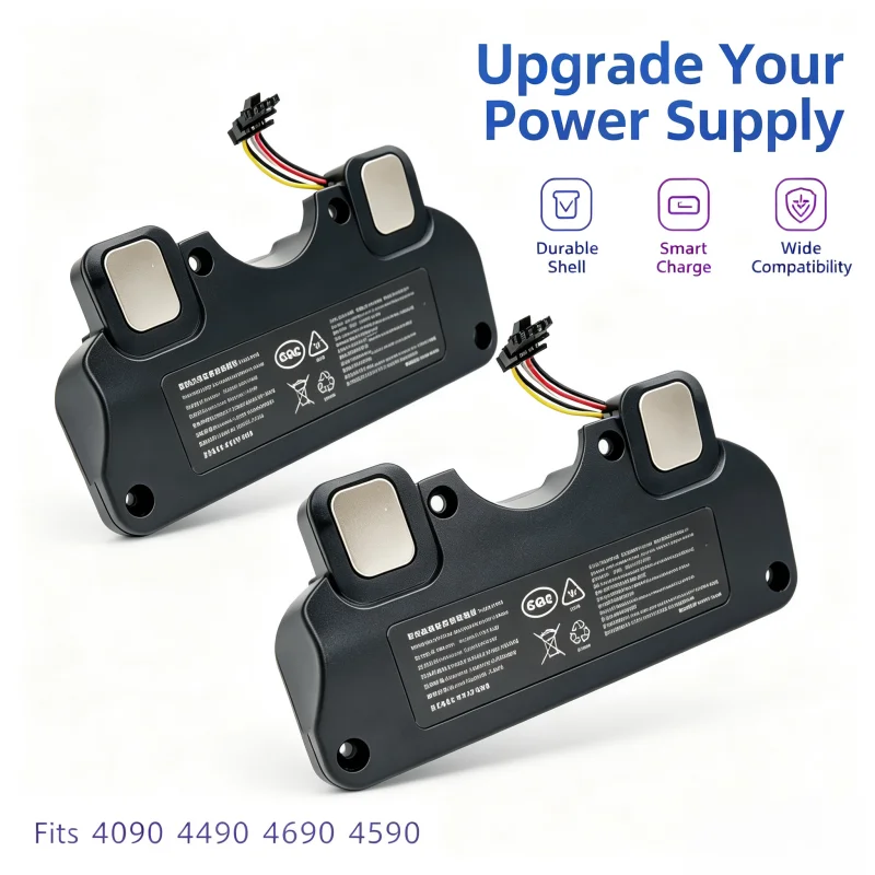 Replacement Li-ion Battery 14.4V 5.2Ah for CECOTEC CONGA 4490 4590 4690, Performance Power Pack for Robotic Vacuum Cleaner Parts