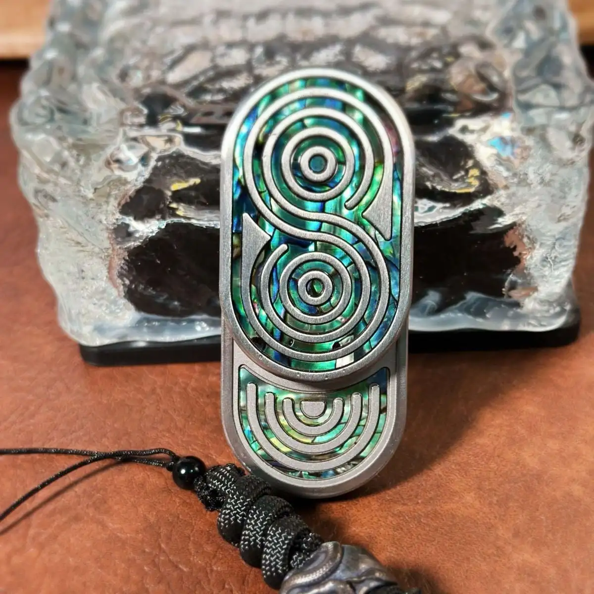 ضوء القمر الأبيض أم اللؤلؤ الإيقاعي Edc بطاقات الدفع الميكانيكية تخفيف التوتر اللعب الدورية بطاقات دفع مستقيمة #1