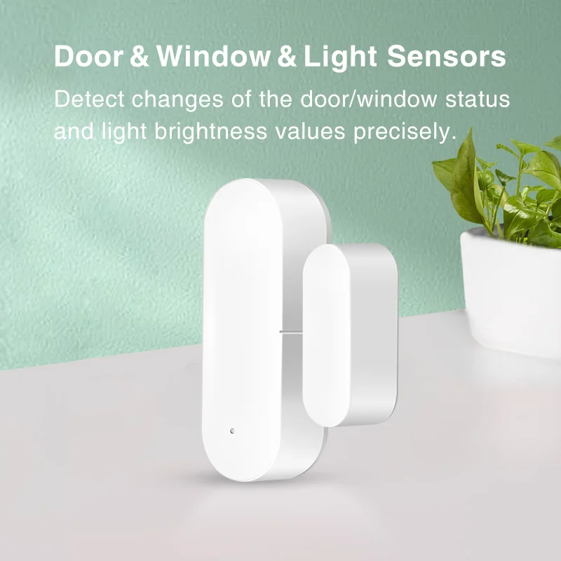Tuya WiFi Smart Door Open Detector Brightness Sensor Home Security Anti Theft Window Alarm Tuya Smart Life APP Alexa Google Home