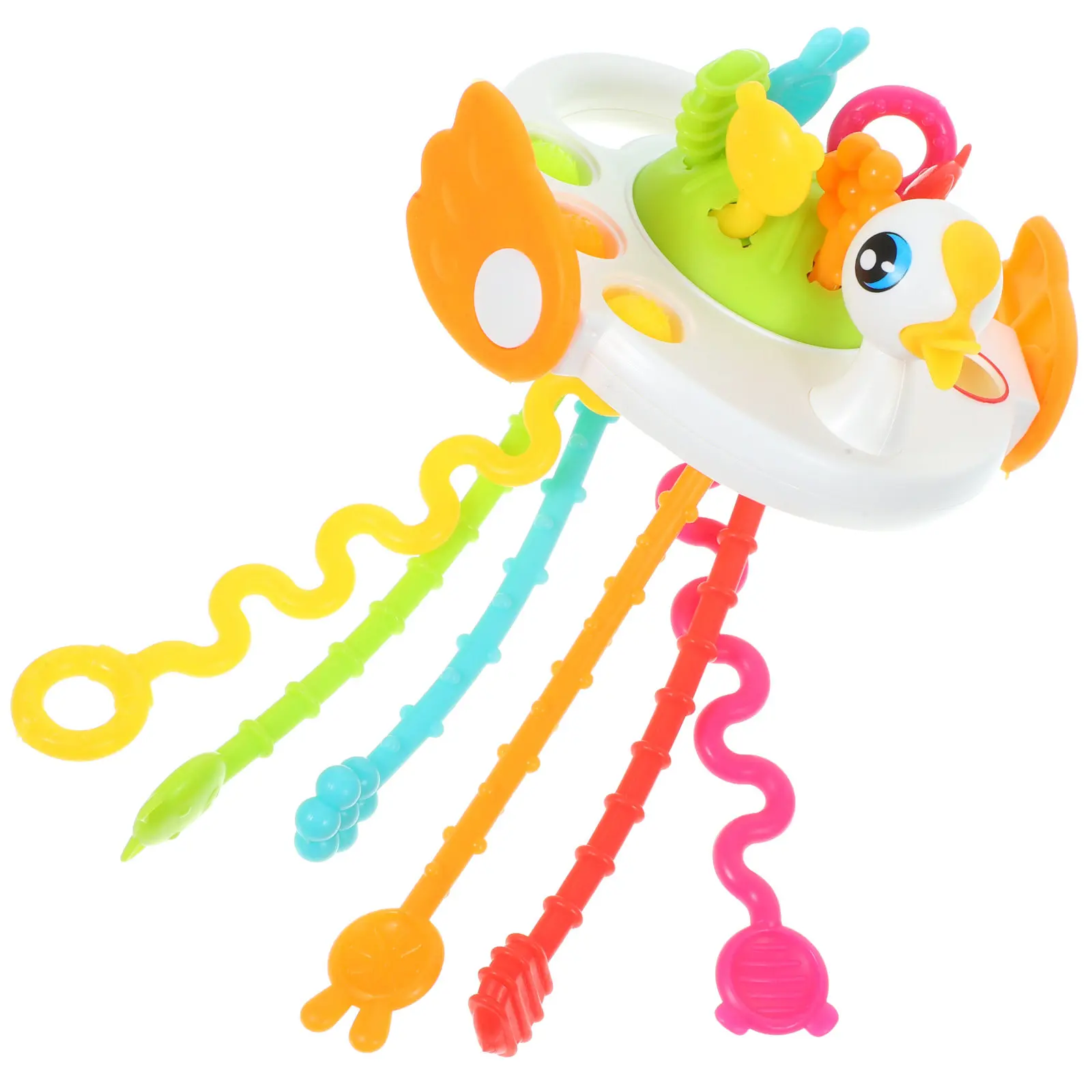 Pull String Sensory Toy for Babies Toddlers Silicone Octopus Travel Activity Educational Infant Toy