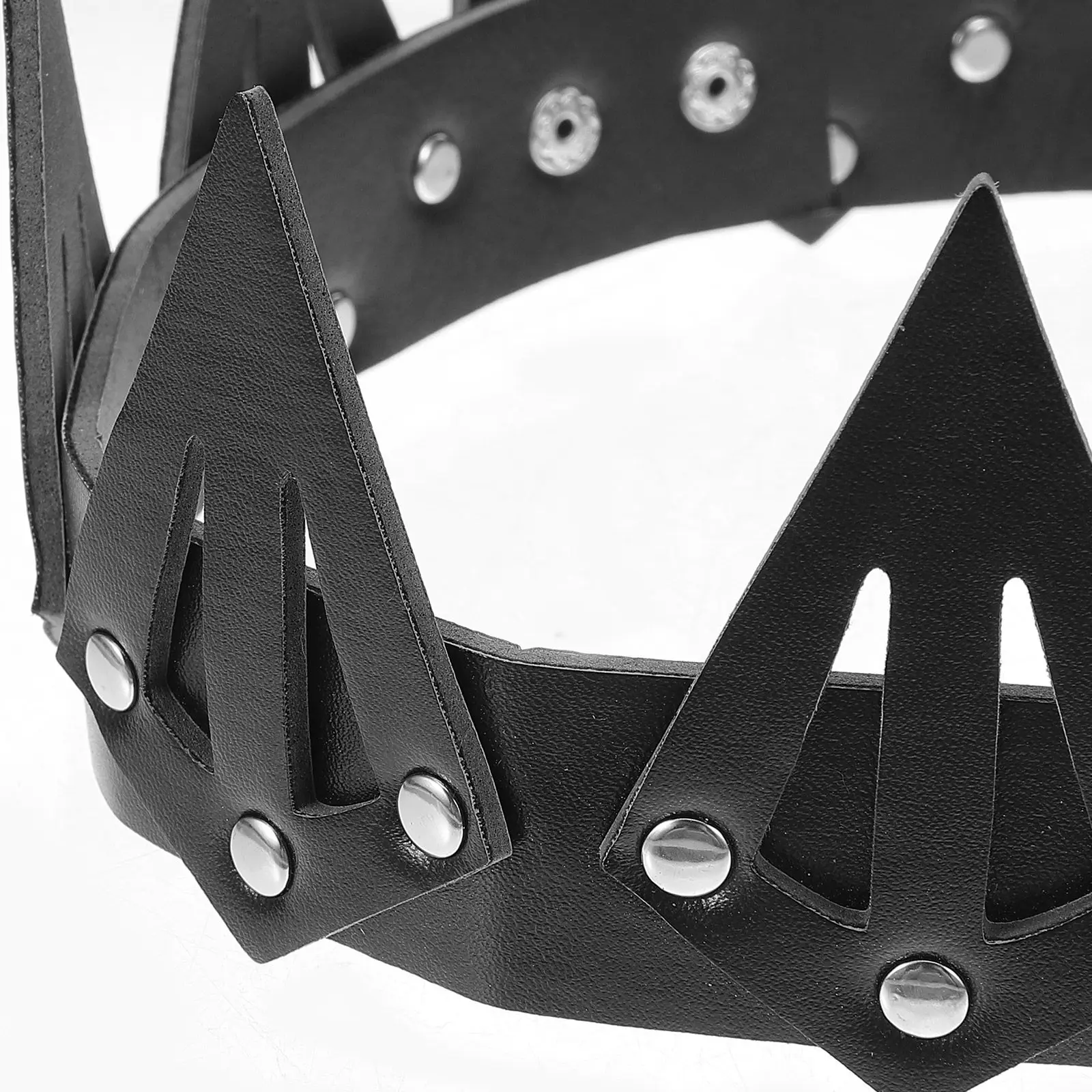 PU Cosplay Queen Crown Delicate Tiara Headband for Halloween Party Birthday Performance Stage Crown Decoration