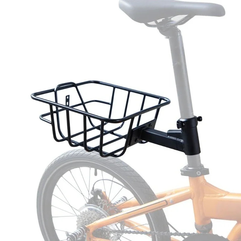 Universal quick-release rear basket for bicycles, folding electric vehicle rear metal basket, mountain bike basket