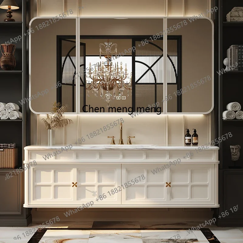 

French Retro Bathroom Cabinet Decorations Display Trendy Space Saver Cupboard Closet Slim Luxury Skincare Gabinete Furniture E13