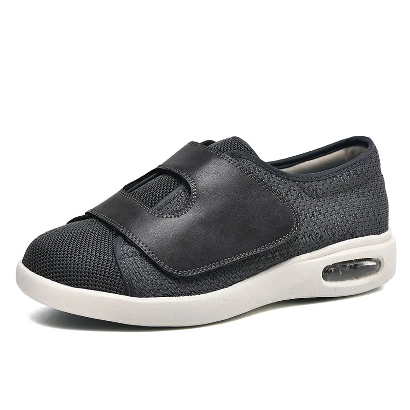 New Elderly Shoes Large Opening Casual Mesh Comfortable Shoes Mom Shoes Feet swelling and foot width Applicable to diabetes