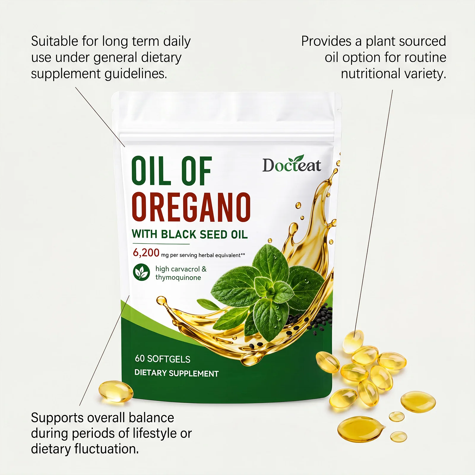 Oregano Oil Softgels Capsules - đánh giá và giá Herbal Weight