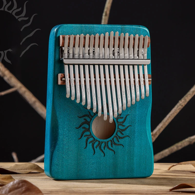 Hluru Kalimba 21 Keys Musical Instrument Full Wood Maple Kalimba 17 Keys with Sound Hole Mbira For Beginner