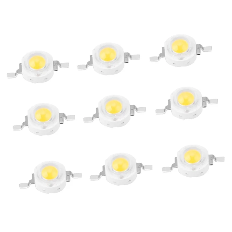 1W عالية الطاقة LED الخرز رقائق الصمام الثنائي الباعث للضوء مصلحة الارصاد الجوية لتركيبات الإضاءة DIY الأبيض الدافئ