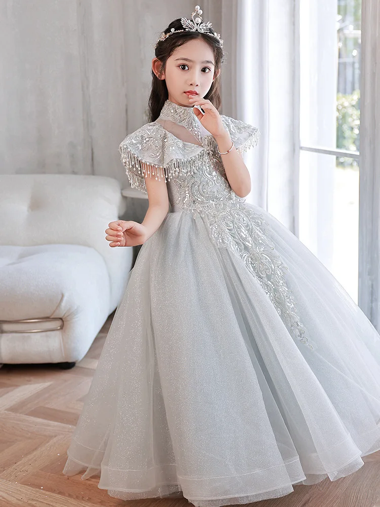 

Girls' Formal Dress Princess Dress Children's Evening Dress Stylish Host Flower Girl Piano Performance Dress Evening Dress Whole