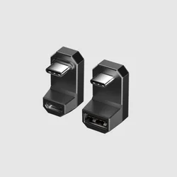 ROG Ally 180° USB-C to USB Adapter 2 Pack, 180 Degree Angle USB-C Male to USB-C Female and Type-C to USB-A Adapter for ROG Ally